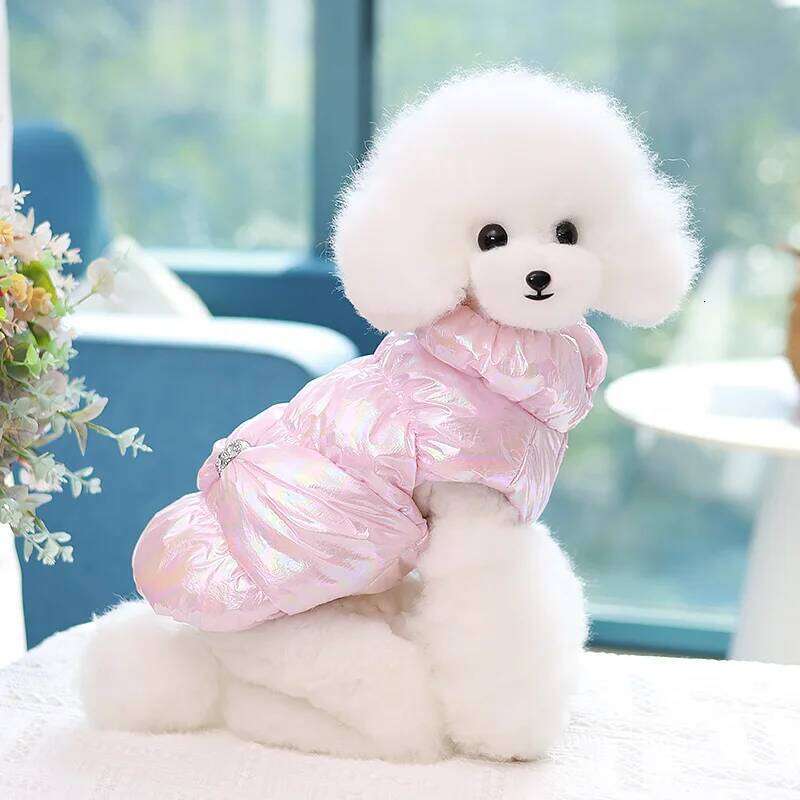 XS-XXL Cat Princess Vest Fleece Coat Warm Clothes Down Jacket for Small Medium Dog Pet Clothing Bulldogs Puppy Costume Coats XJ260127