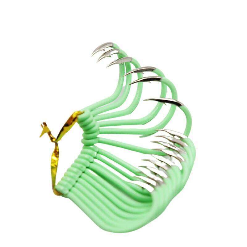 ZYZ Luminous Chinu 12/24pcs/Box High Carbon Steel CHINU Fluorescent Night Fishing Hooks Carp Fishhooks Tackle Z260128