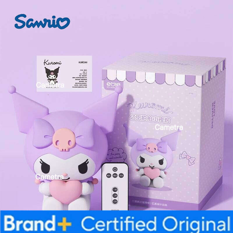 Sanrio Anime Hello Kitty Kuromi Cartoon Silicone Bedside Ambience Kawaii Night Light Pat Lamp Cute Desktop Ornament Gift H2601281