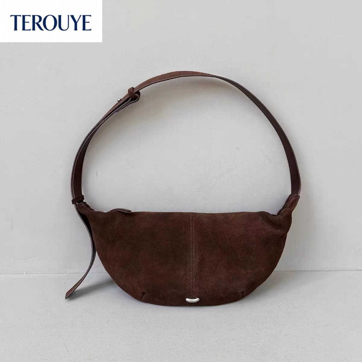 TEROUYE autumn and winter new Korean style bag niche design versatile style suede women's underarm bag retro shoulder bag