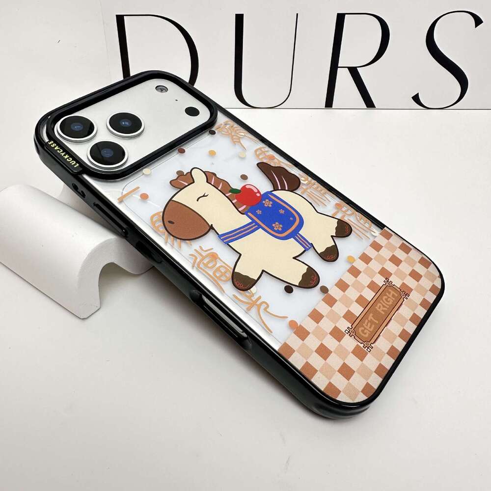 Trendy Brand Vitality Shell New Year Cartoon Pony Compatible with iPhone 17 Max Apple Phone Case Shockproof 16 Pro S260128