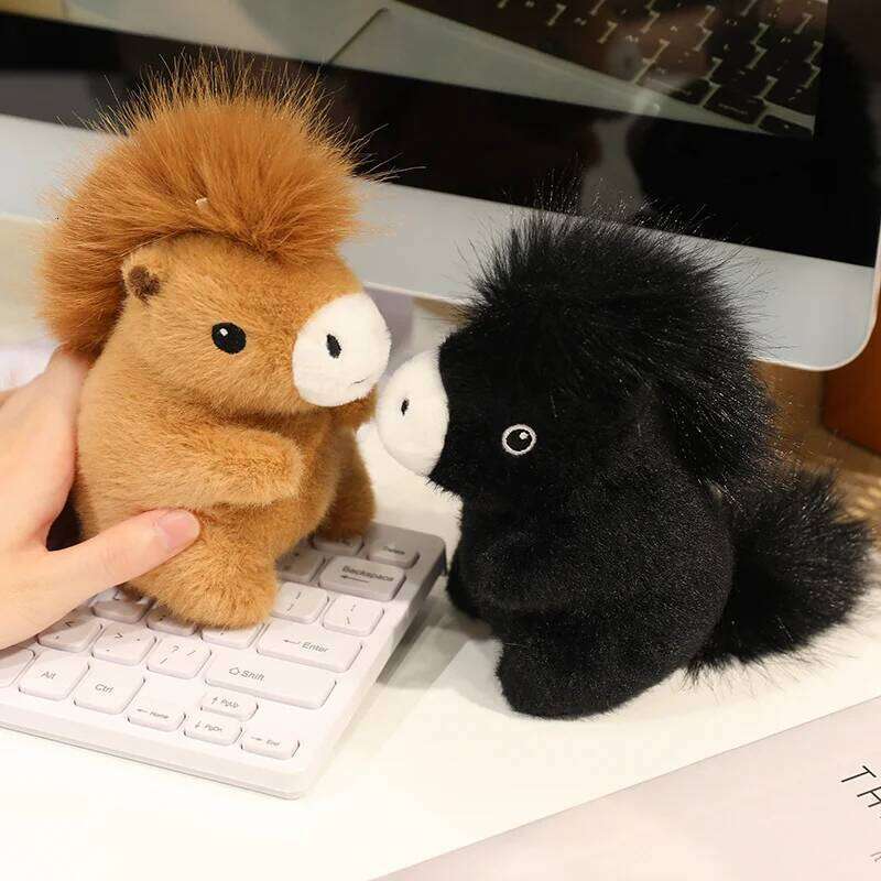 Cute Plush Toy Soft & Comfy Stuffed Horse in 3 Colors Adorable Kawaii Mini Pony Collection Huggable Plushie Gift for Kids Y260128