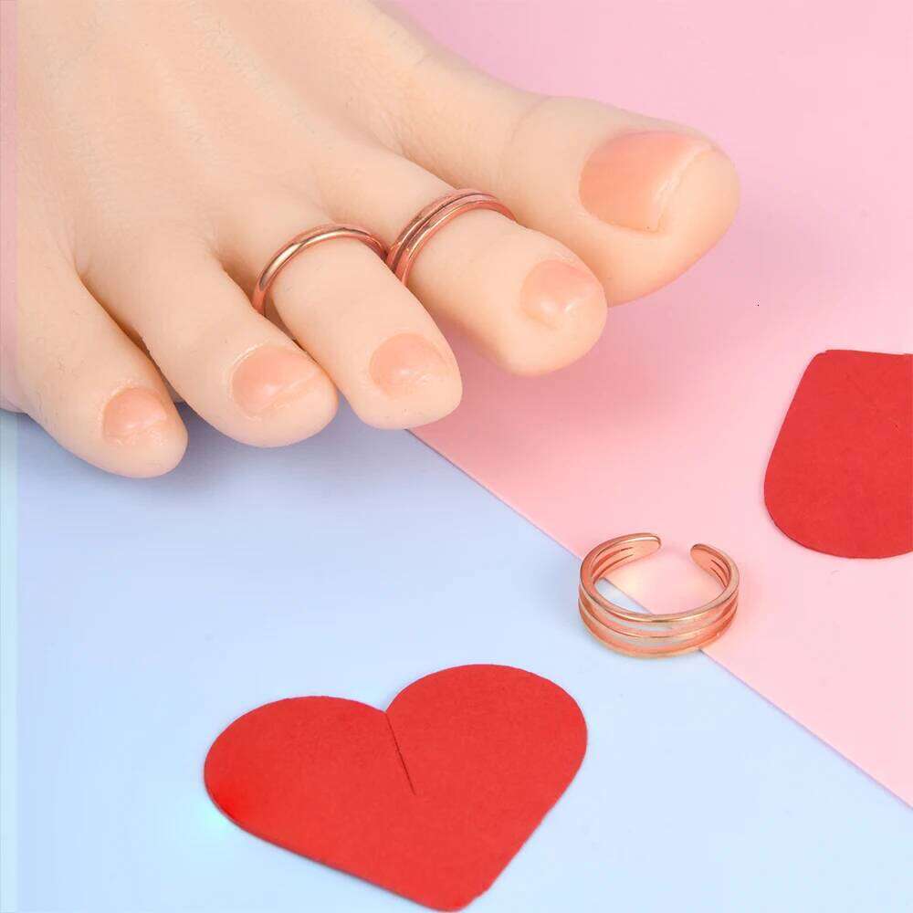 3pcs Adjustable Rings For Women Girls Simple Cute Open Toe Set Summer Beach Stainless Steel Foot Jewelry XJ260127