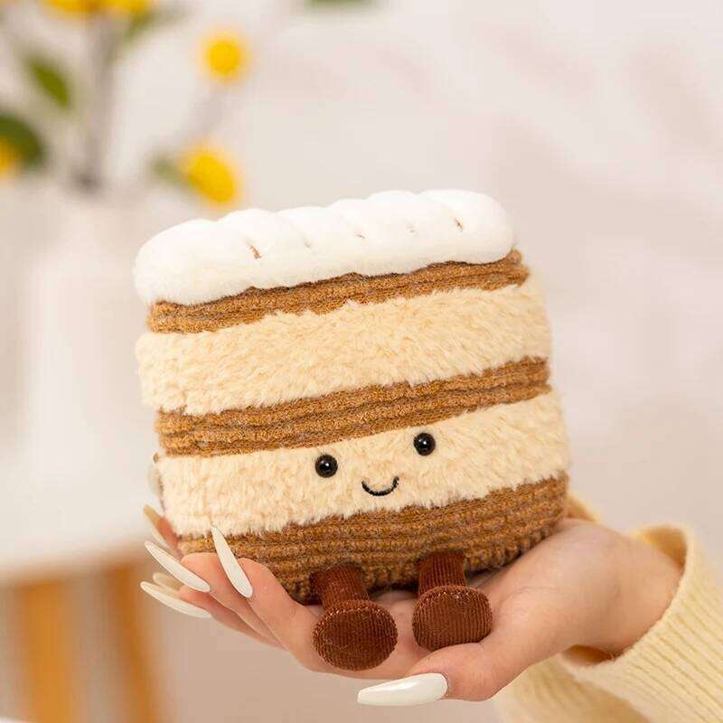Bakery Plush Cake/Toast/Puff/Napoleon Stuffed Toys Ultra-Soft Kawaii Bread Pastry Gift for Foodies Kids Birthday Children's Day Y260128