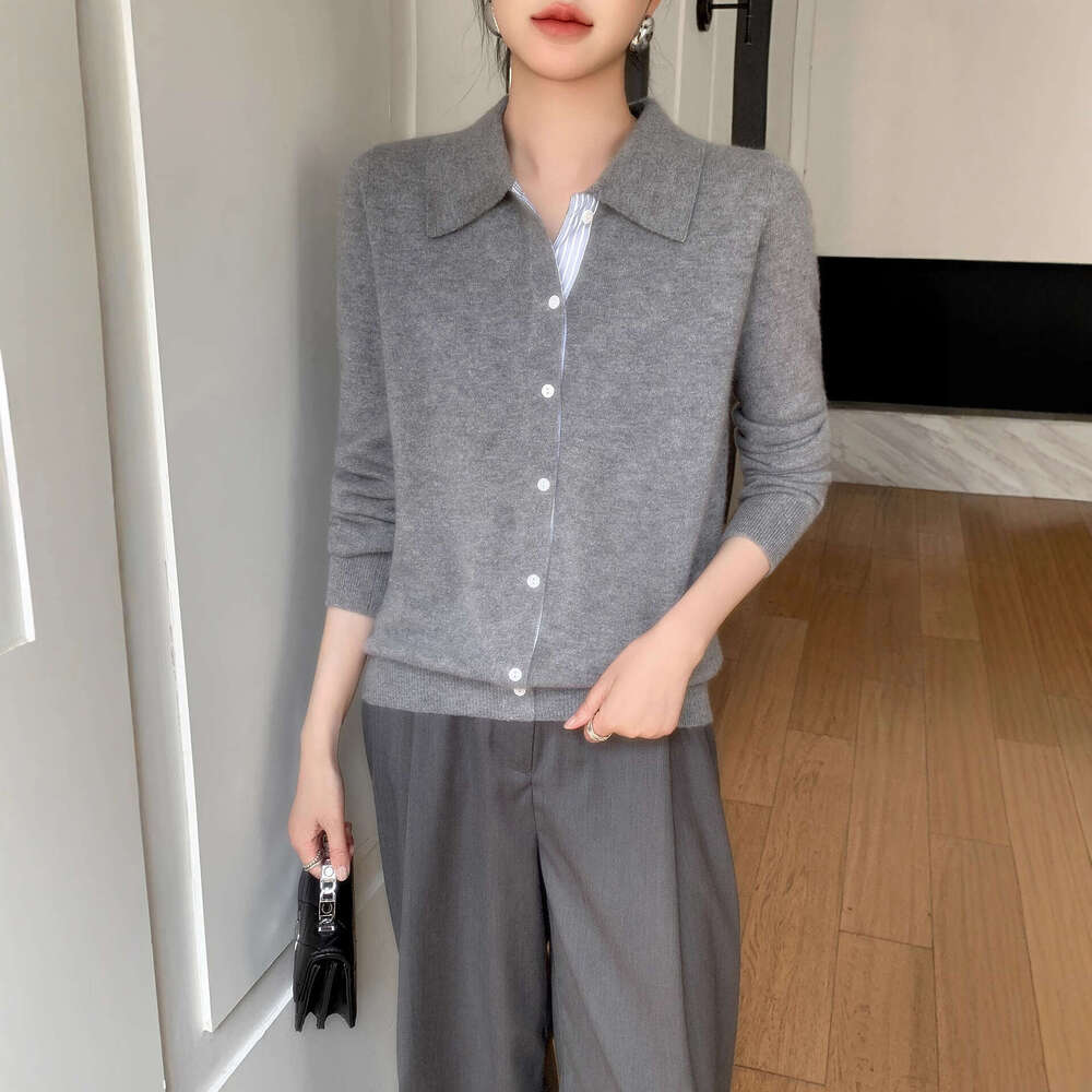 2026 Spring New Designer Single breasted Knitted Cardigan Slim fit Fashion Women's Shirt Top