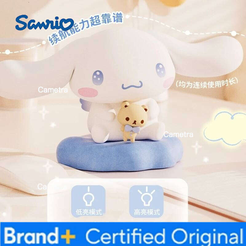 Sanrio Family Luminous Desktop Ornament Kawaii Cinnamoroll Atmosphere Lamp Anime Themed Gifts For Girls Toys Figure Collectible H2601281