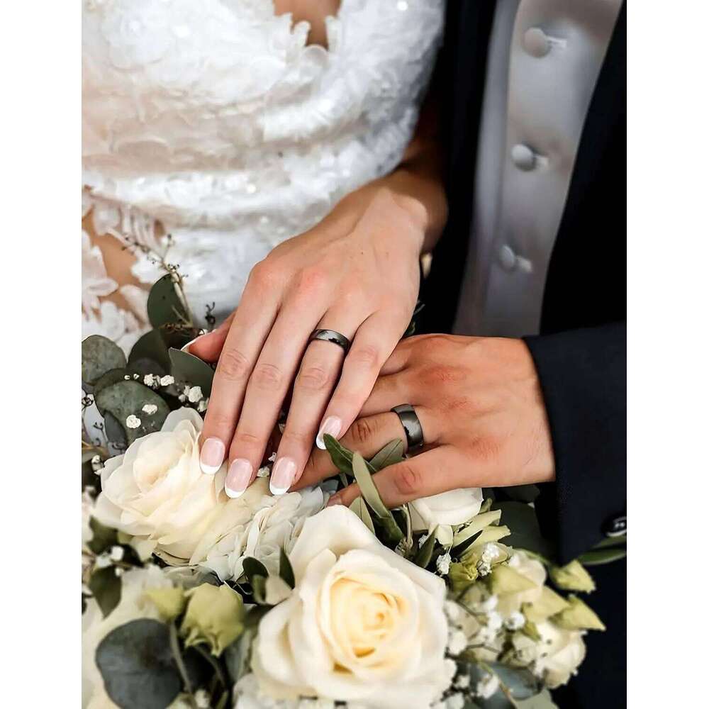 Stainless Steel for Men Women 6MM 8MM Band Rings Domed High Polished Basic Wedding Bands Comfort Fit Size 6-14 XJ260127