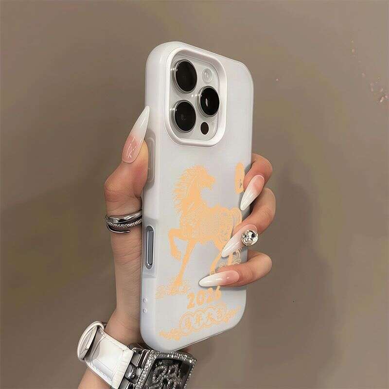 Year of the Auspicious Golden Horse for Apple 17 Pro Max iPhone 15 Creative 14 Internet Celebrity 13 Soft Case S260128
