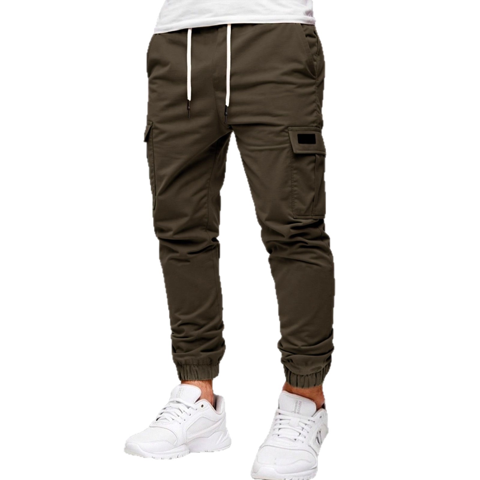 Luxury Fashion 2026 Tapered Cargo Pants for Men, Casual Utility Joggers with Multiple Pockets, Modern Street Style