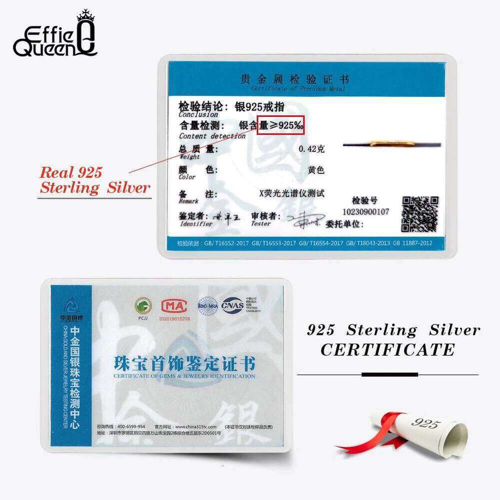 Effie Queen Fashion 925 Sterling Silver Ring Perfect Polished Simple Design Unisex Propose Wedding Jewelry Gift APR33 XJ260127