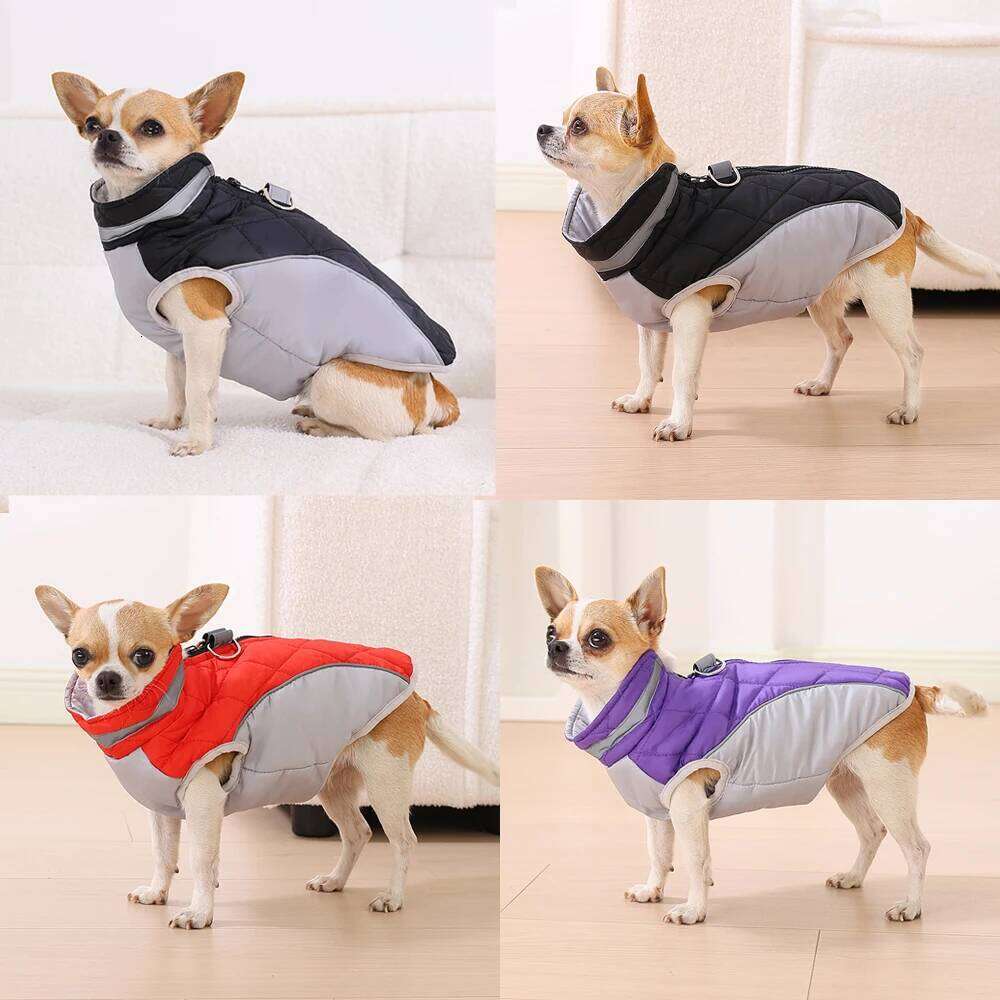 Pet Dog Clothes Autumn Winter Warm Coat For Small Medium Dogs Cat Reflective Waterproof Puppy Vest Jacket Chihuhua Pug Outfits XJ260127