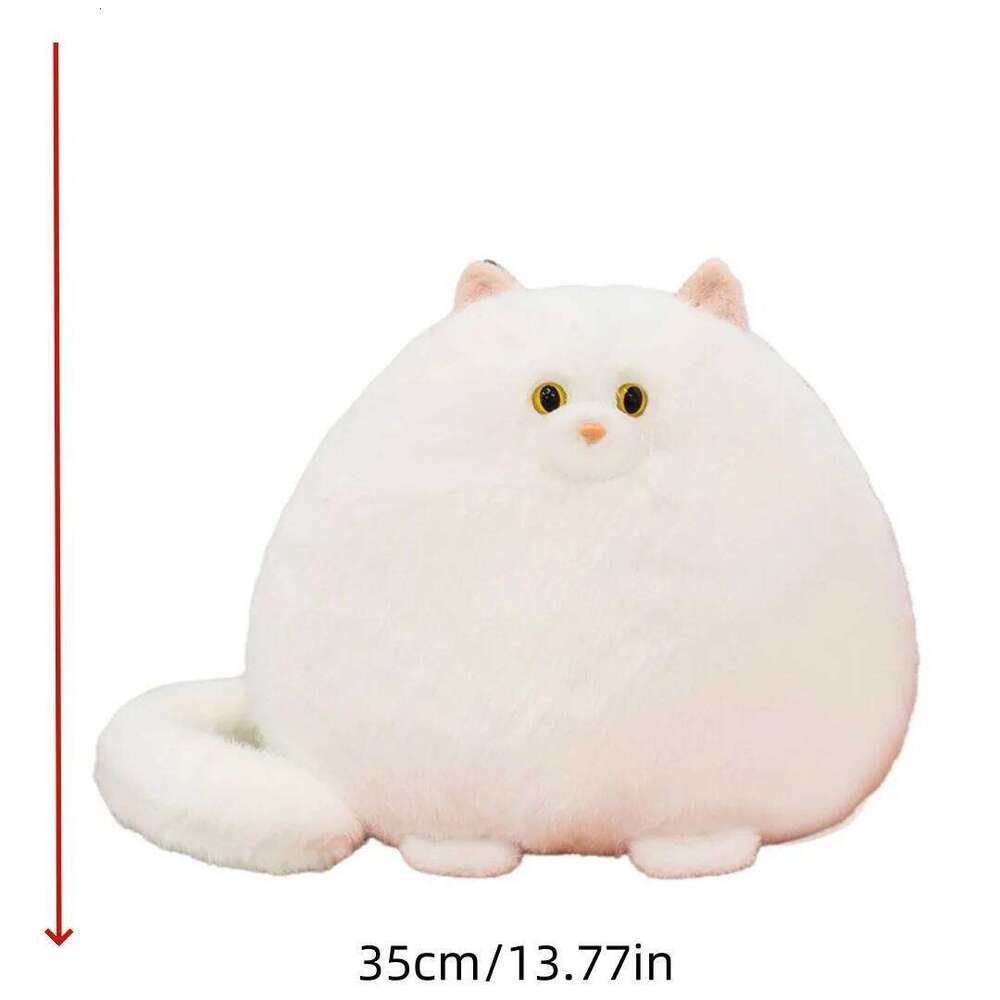 1pc 35cm/13.77in Cute fat plush toy nave doll children girl soothing cat gift Y260128