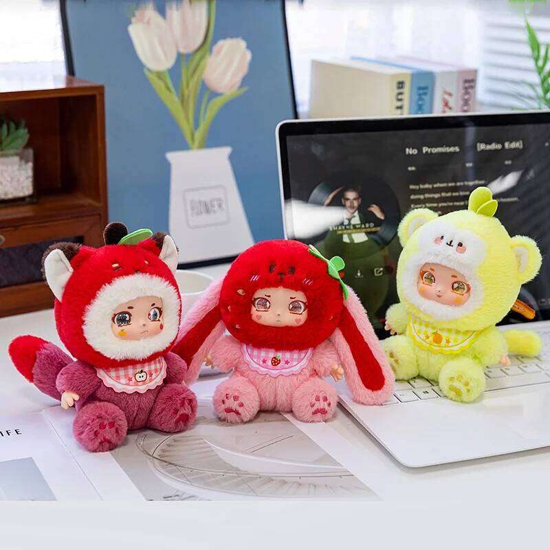 14cm Cute Fruit Sweetheart Party Vinyl Popular Stuffed Plush Toys Strawberry, Apple, Pear Kids Creative Gifts Pendant Y260128