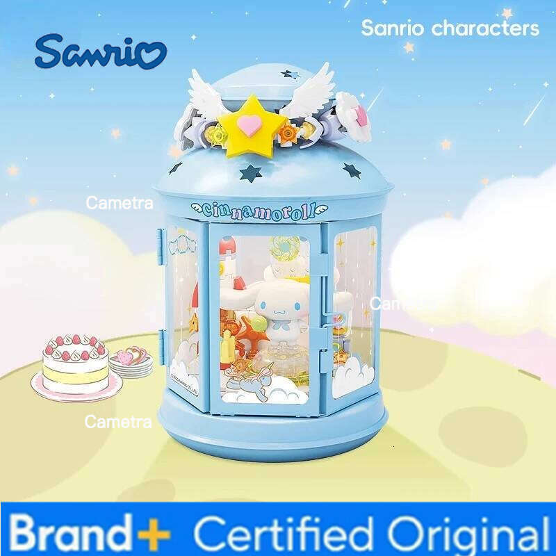 Sanrio Night Light Series Puzzle Assembly Kuromi Pochacco Kawaii Decorative Building Blocks Girl's Birthday Gift H260128