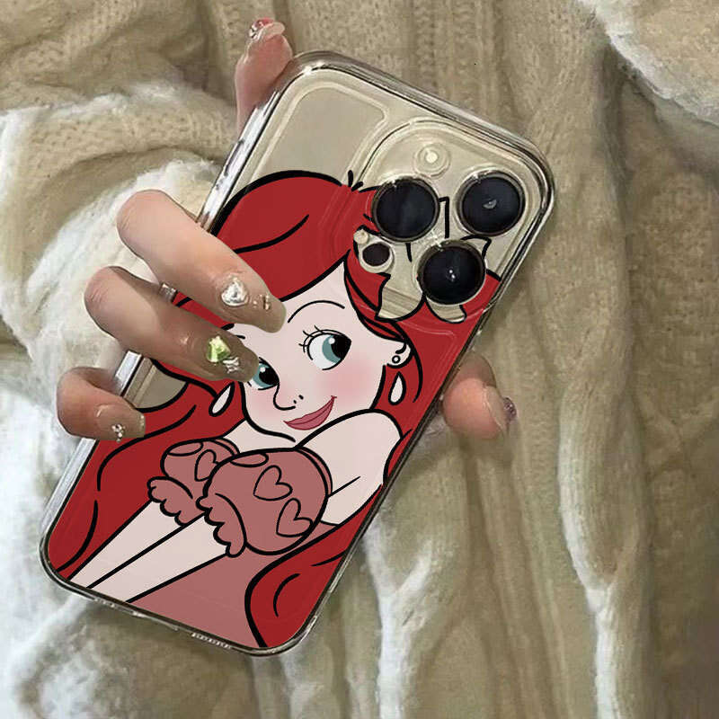 Mermaid Princess Compatible with Apple 16 Pro Max Full Coverage 15 Phone Case iPhone 14/12/11/13 Shockproof XSM S260128