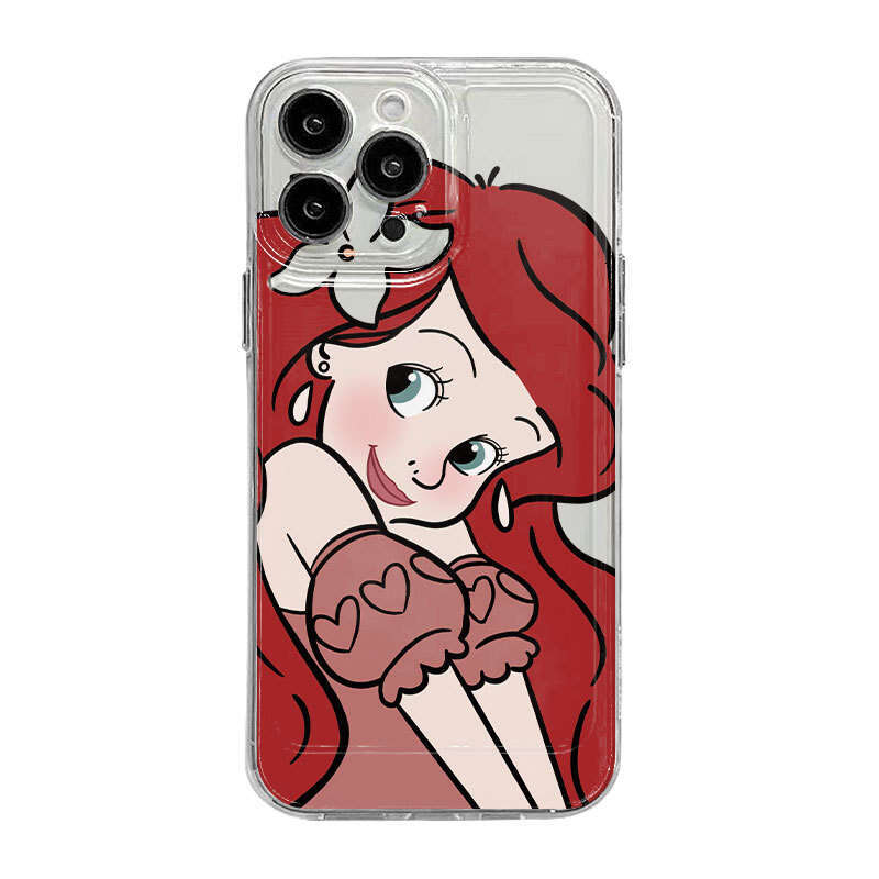 Mermaid Princess Compatible with Apple 16 Pro Max Full Coverage 15 Phone Case iPhone 14/12/11/13 Shockproof XSM S260128