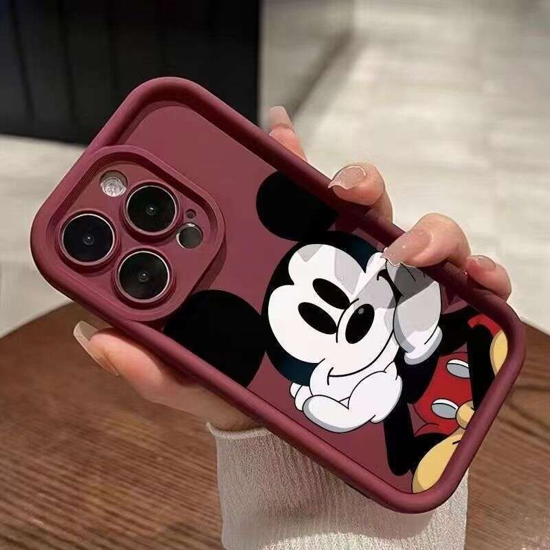 Mickey Holding Face Case for Apple 17 iPhone 16 New 15 Pro Cartoon 14 Cute 13 Full Coverage S260128