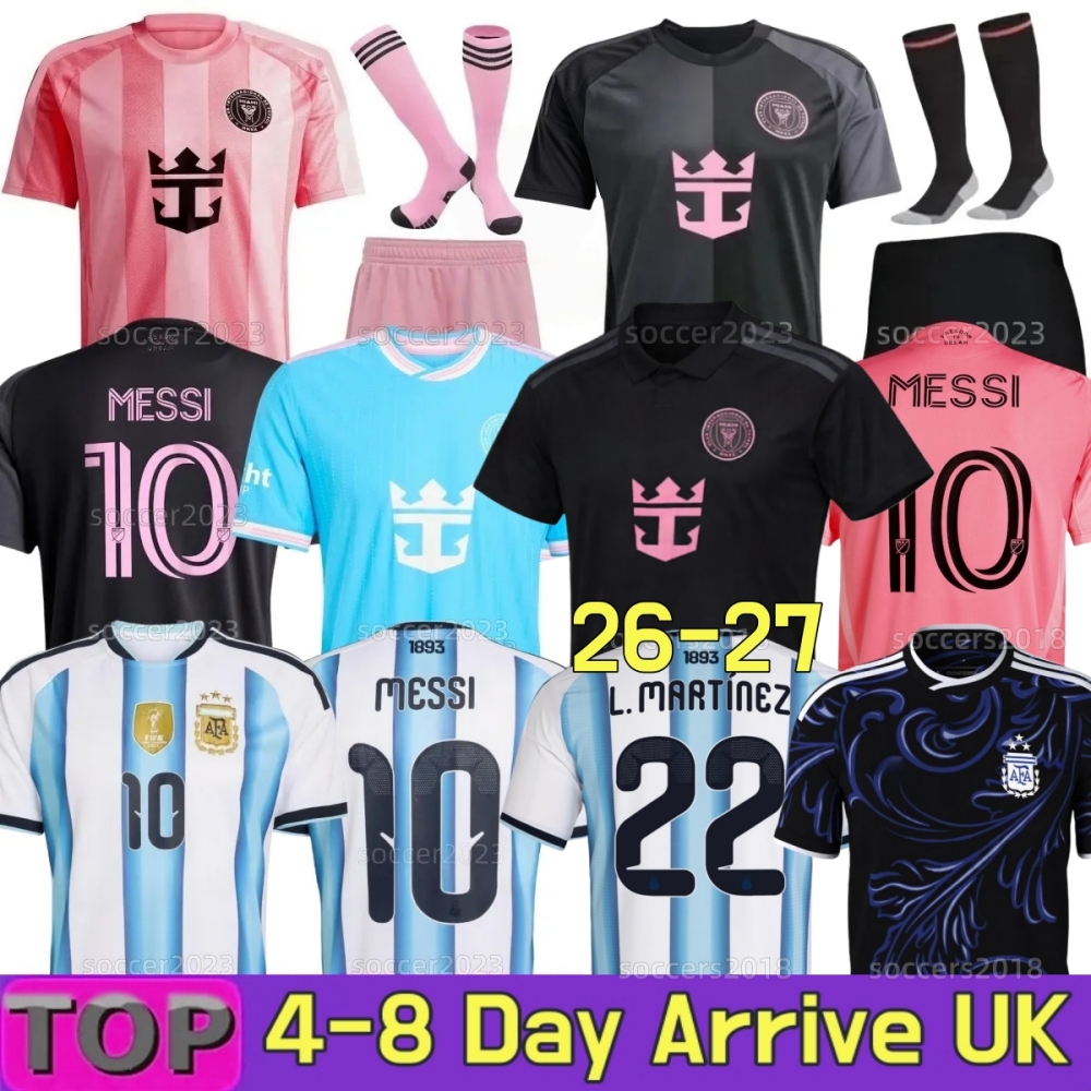 25 26 27 Inter Miami CF MESSIS Soccer Jerseys SUAREZ Argentina 2026 World Cup 50th DI MARIA MAC ALLISTER DYBALA J. ALVAREZ DE PAUL L.MARTINEZ 2027 Football Shirt men Kids