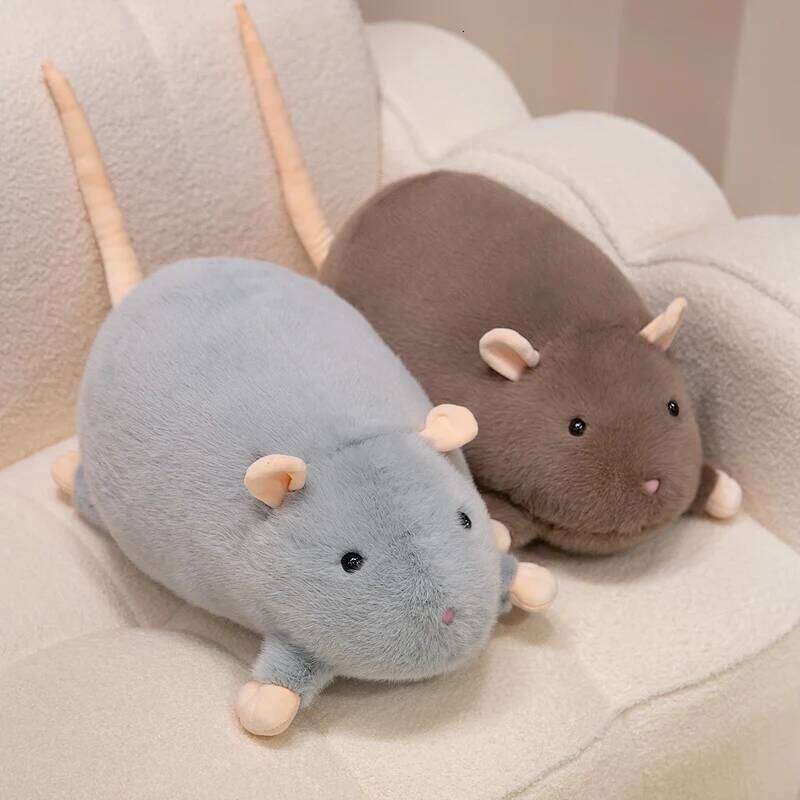 Big Size Simulation Mouse Plush Toy Stuffed Fancy Rat Plushies Soft Animal Doll Huggable Pillow Home Decor Birthday Gifts Y260128