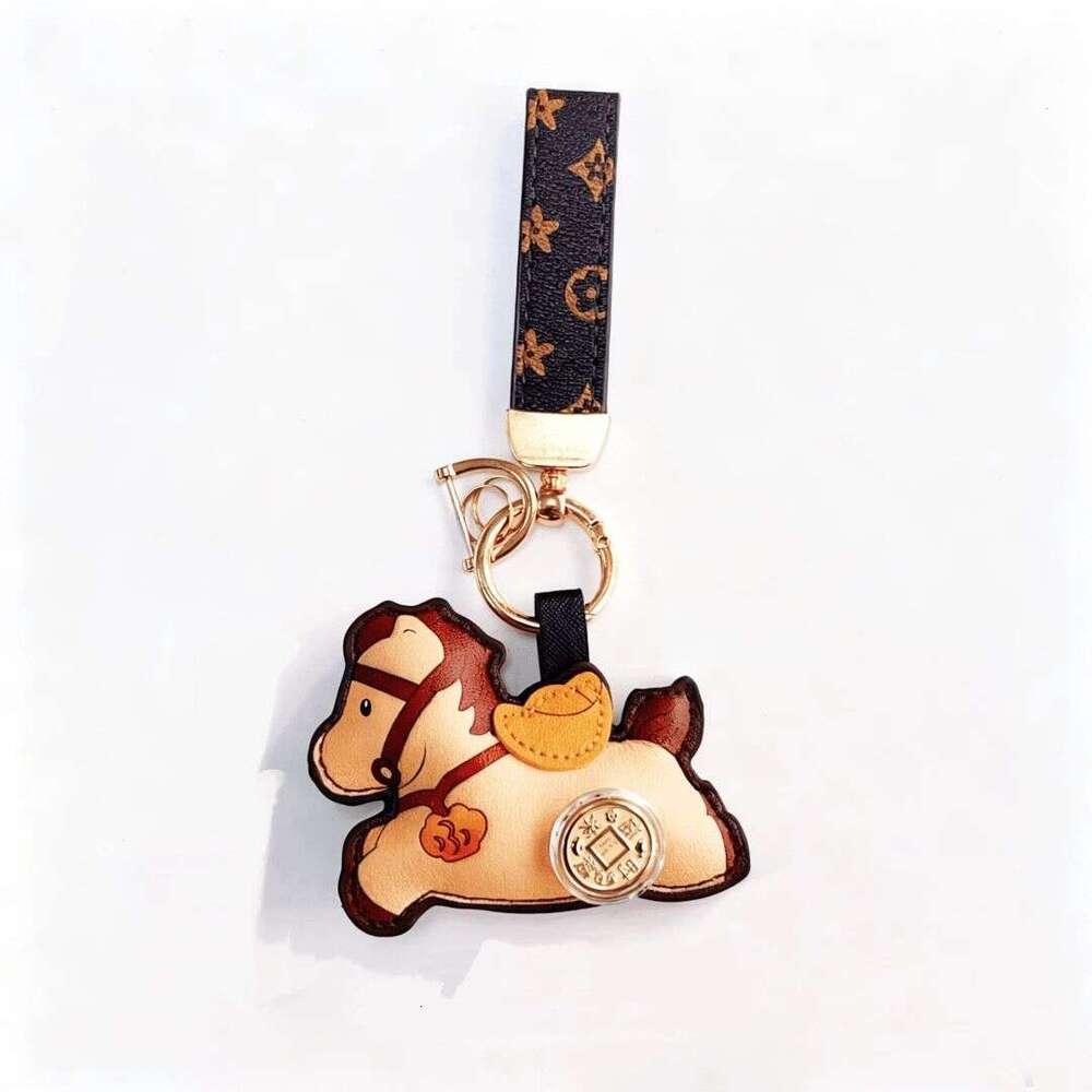 New Of The Series Fortune Horse Keychain Bag Pendant Zodiac Year Ornament Couple Creative Gift