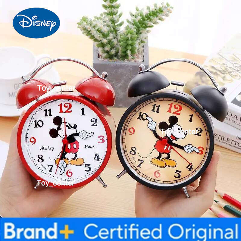 Disney Mickey cartoon cute student alarm creative kawaii home decoration desktop ornament clock animation peripheral gift H260128