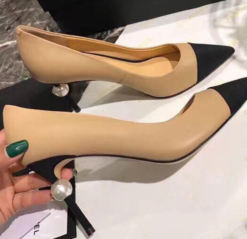 Classic Designer Dress shoes Spring and Autumn 100% cowhide Ballet Flats Dance shoes fashion women black Flat boat shoe sandal Lady leather Lazy Loafers with box