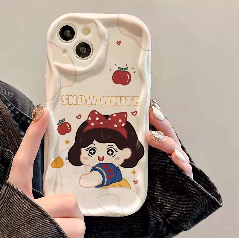 Snow White Compatible with Apple 16 Pro Max Phone Case 14 New Women's iPhone 15 Pro/13 Cream Texture 11 S260128