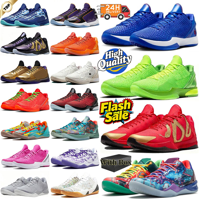 With Box Top Quality Black Mamba 9 8 6 5 4 Potro Reverse Grinch Basketball Shoes Mambacita X-Ray Easter Del Sol for Men Women Designer Trainers Outdoor Sports Sneakers