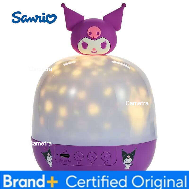 Sanrio Kuromi Rotating Starry Sky Projector Atmosphere Light Cartoon Anime Character Cinnamoroll Pattern Kawaii Birthday Gift H260128