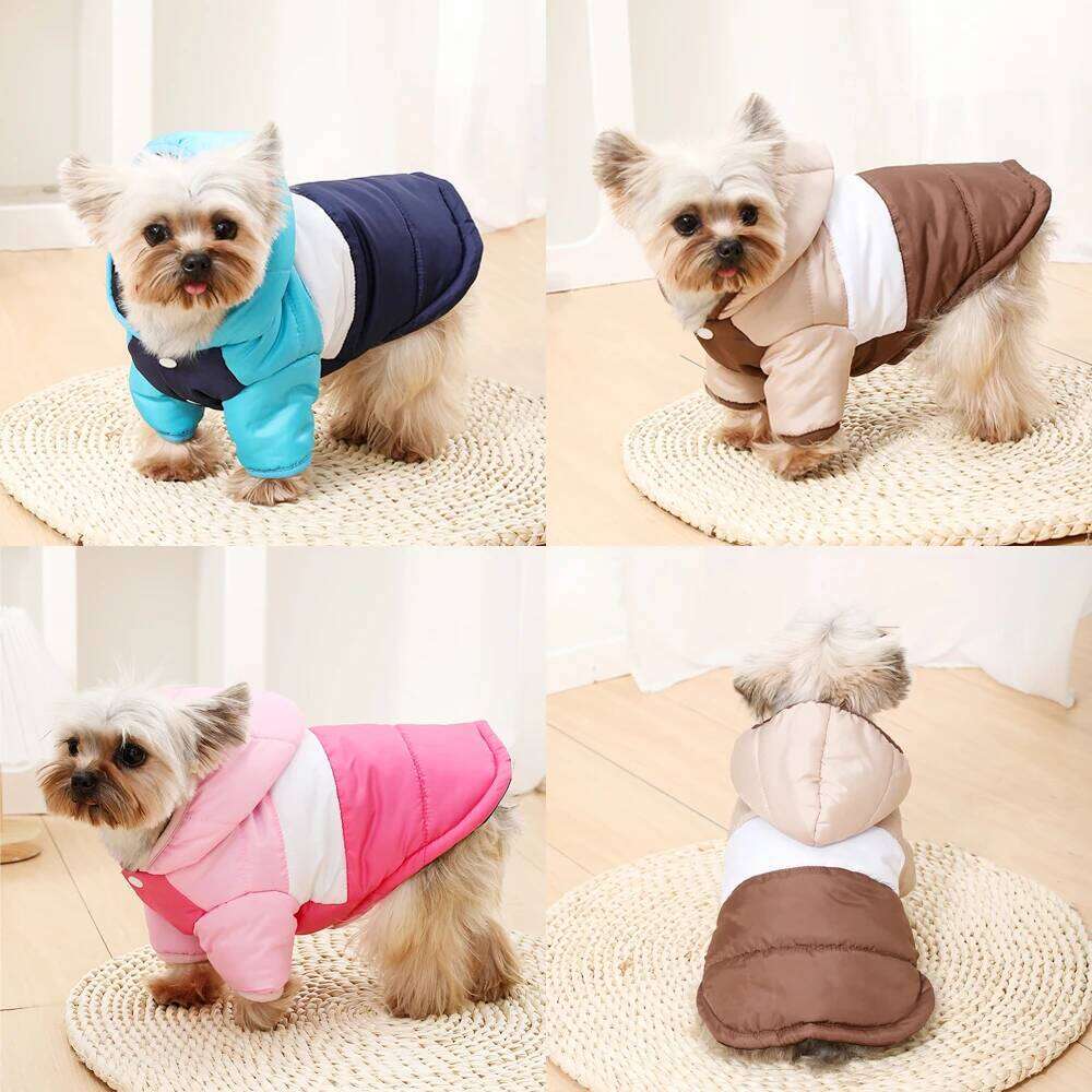 Winter Warm Dog Hoodie Clothes Puppy Hooded Jacket For Small Dogs Cats Waterproof Windproof Chihuahua Coat Costume Pet Apparel XJ260127