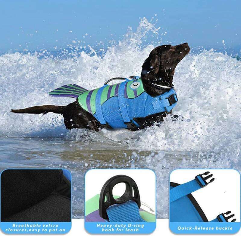 Pet Life Jacket Enhanced Buoyancy Small Dogs Swimming Clothes Safety Vest with Handle for Medium Large Dog Surfing Costume XJ260127