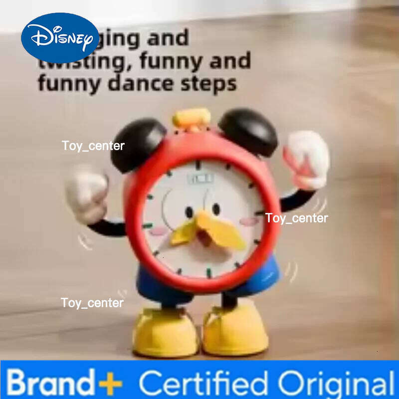 Disney Anime Cute Mickey Musical Cartoon Electric Dancing Alarm Clock for Kids Practicing Head-ups Roll-overs H260128
