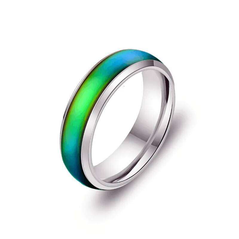 Bestseller 6mm Temperature-Sensitive Color-Changing Ring - Fashionable Stainless Steel Couple Rings XJ260127