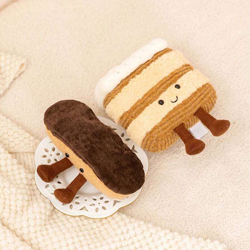 Bakery Plush Cake/Toast/Puff/Napoleon Stuffed Toys Ultra-Soft Kawaii Bread Pastry Gift for Foodies Kids Birthday Children's Day Y260128