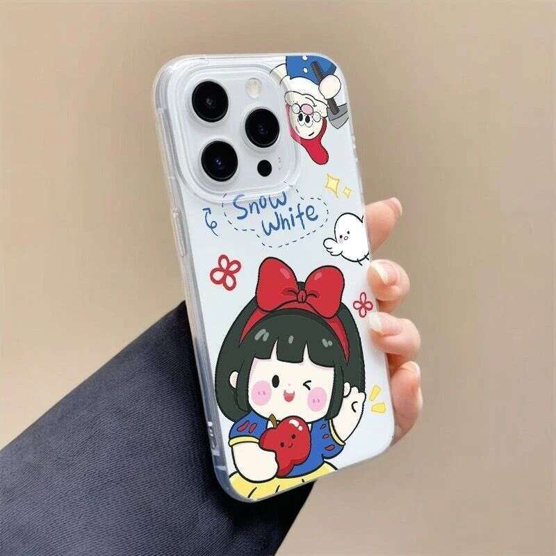 Snow White Princess Compatible with Apple 17 Pro Max Phone iPhone 16 Fun 15 Cute 14 Hard Case 13 New Model S260128
