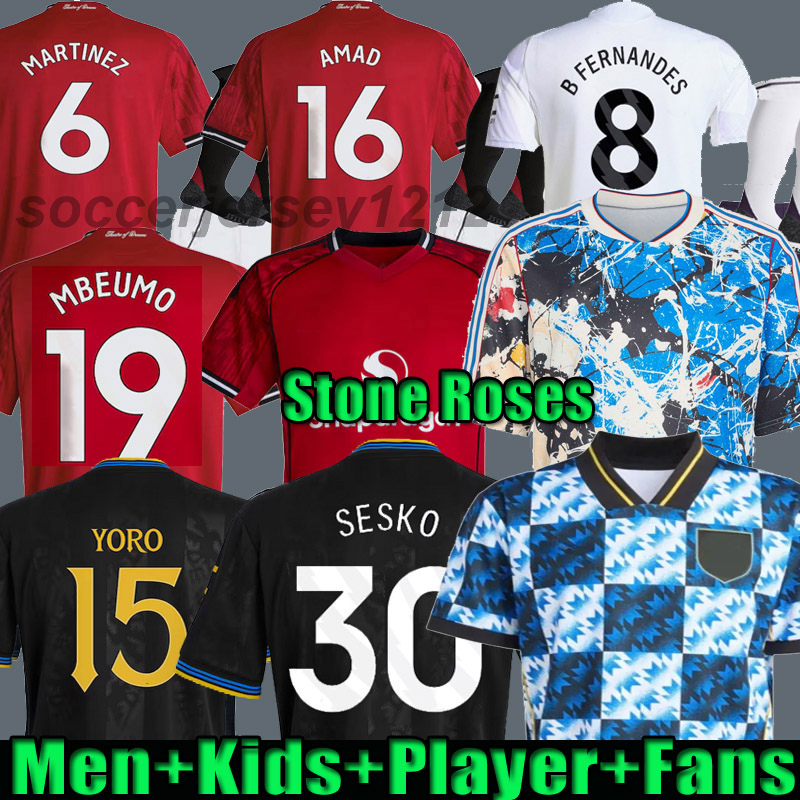 2025 2026 Mbeumo HOJLUND MAINOO MOUNT football shirt Soccer Jersey Pre match Cunha Yoro MARTINEZ CASEMIRO Sesko B. FERNANDES 25 26 kit kids player fans women set 88