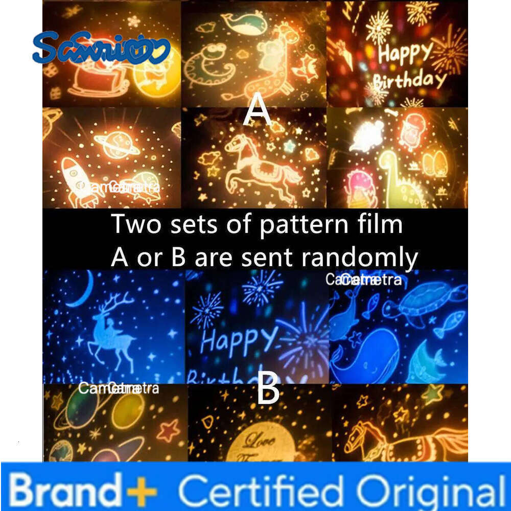 Sanrio Music Night With BT Speaker ReChargeable Universe Starry Sky Rotate LED Lamp Star Projector Light Kids Baby Gift H260128