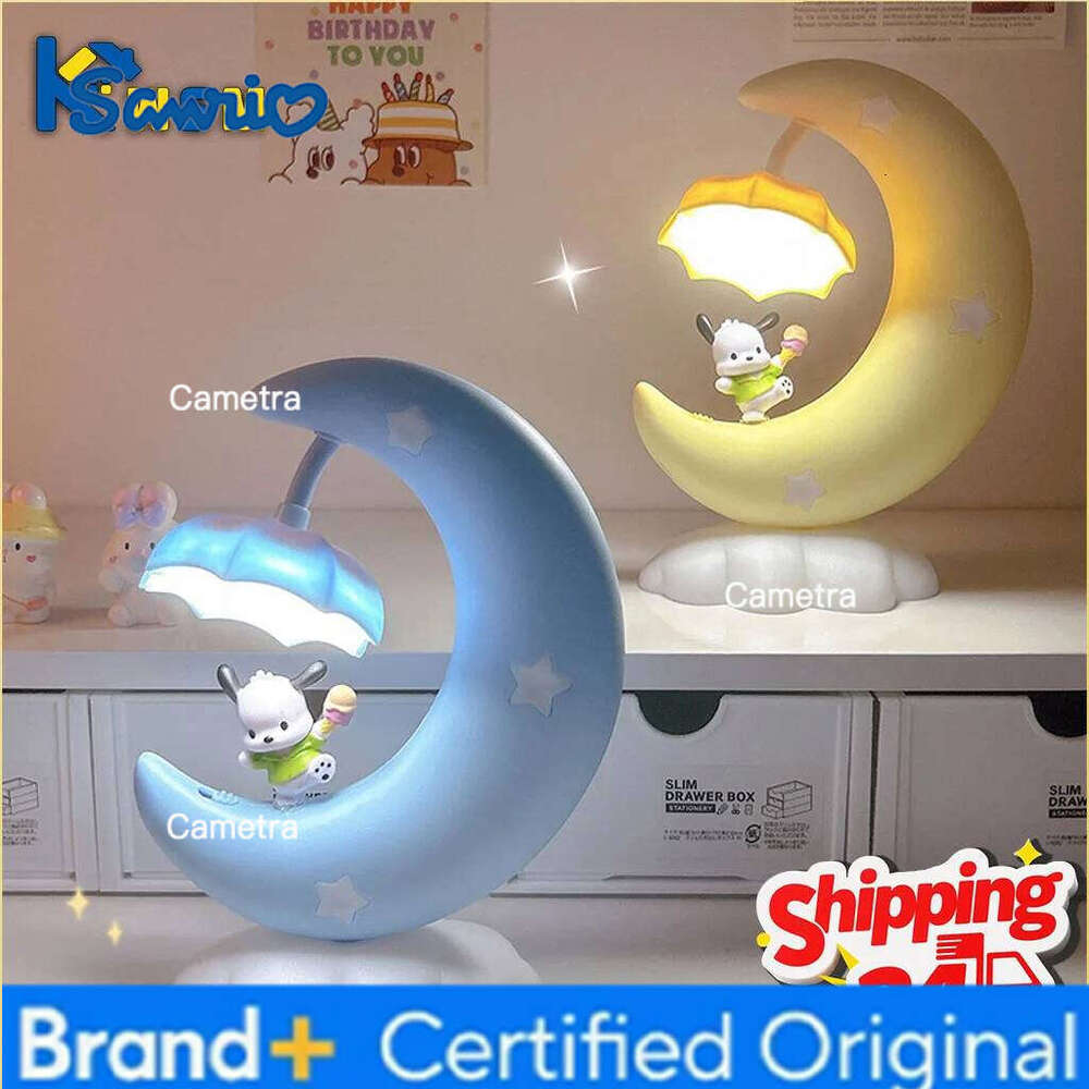 Sanrio Cute Night Light Table for Bedroom Sleep Bedside Lamp Girls Birthday Gift Desktop Decor Kids Room Ambient Lighting H260128