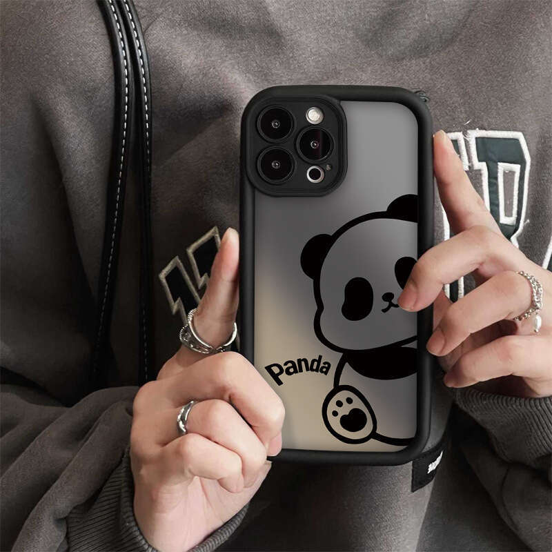 Squatting Panda Compatible with Apple 15 Max Phone Case Cartoon iPhone 14 Cute 13 Creative 12 Pro S260128