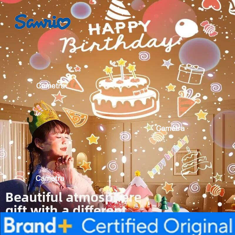 Sanrio Projector Night Bedroom Light Starry Sky Atmosphere Dreamy Decoration Children's Birthday Gift H260128