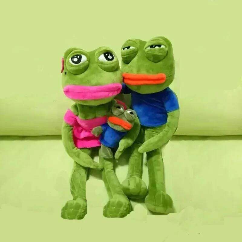 45cm Toy Soft Stuffed Pillow Expression Pepe The Sad Frog Animal; Plush Doll Birthday Gifts For Kids Y260128