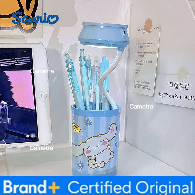 Sanrio Kuromi Creative Pen Holder Night Lamp Table Light Soda Water Charging Telescopic LED Can Decoration Multifunctional Learning H260128