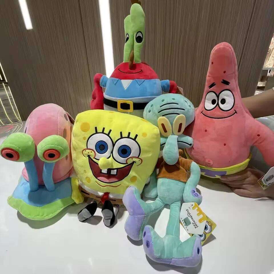 Genuine Anime Spongebob Squarepants Patrick Star Squidward Eugene H. Krabs Gary Kawaii Cartoon Stuffed Plush Toys Birthday Gift Y260128