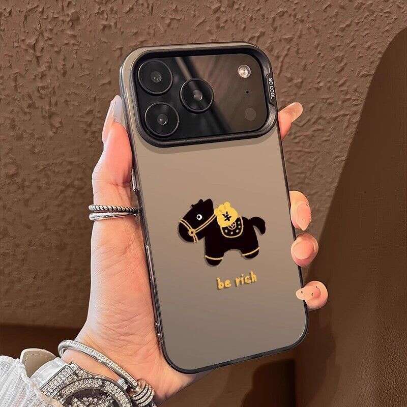 of the Horse Suitable for Apple Phone Case iPhone 17 Pro Cute Ins Style New Year Prosperity Text S260128