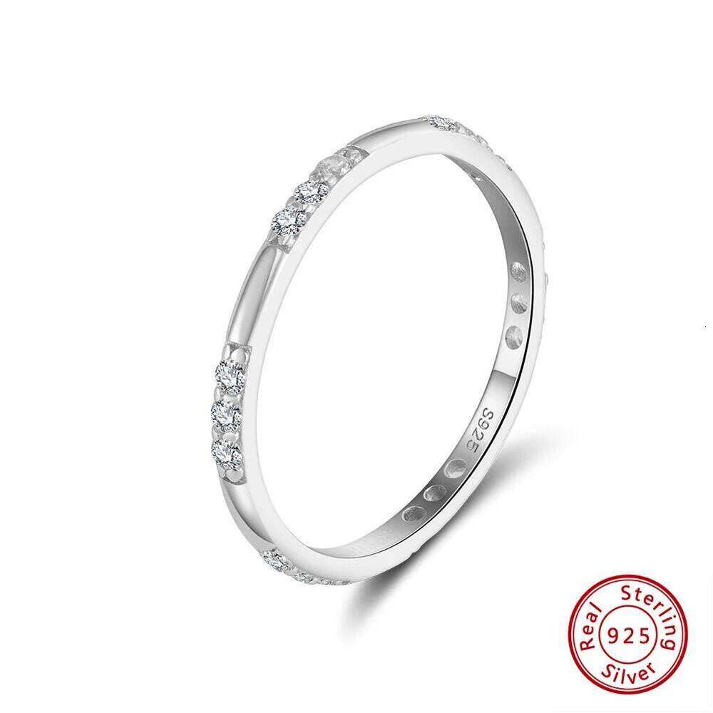 ORSA JEWELS 100% 925 Sterling Silver Minimalist Ring Round 5A CZ Zircon Rings 2025 Women Gift Fine Casual Birthday Jewelry APR37 XJ260127