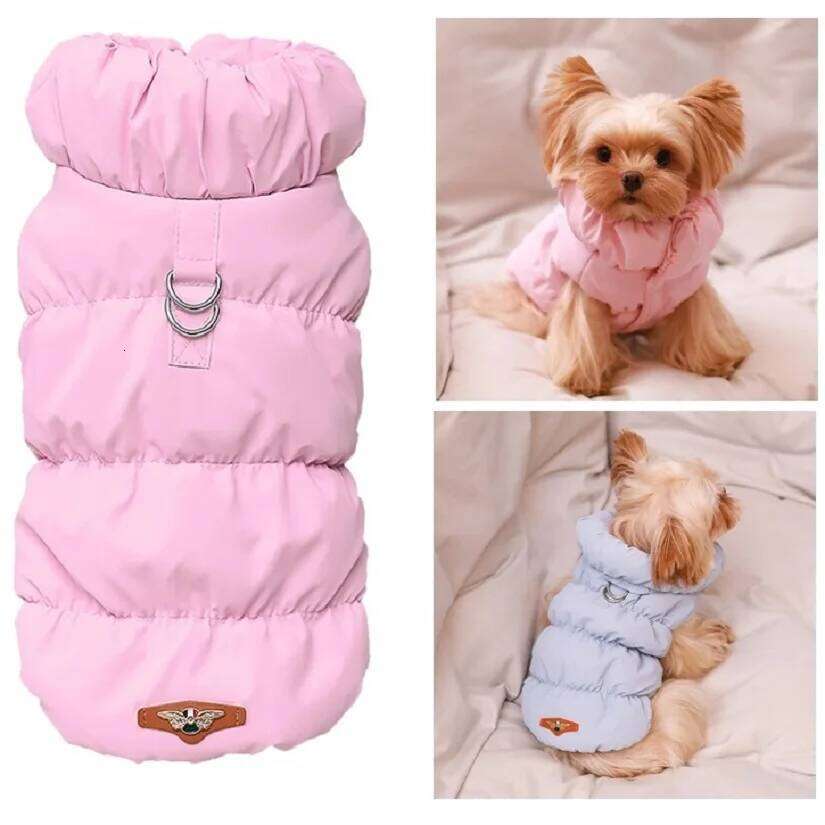 Luxury Winter Vest Warm Cotton Pet Jacket Coat Thickened Designer Dog Clothes with D-ring Ropa Para Perro XJ260127