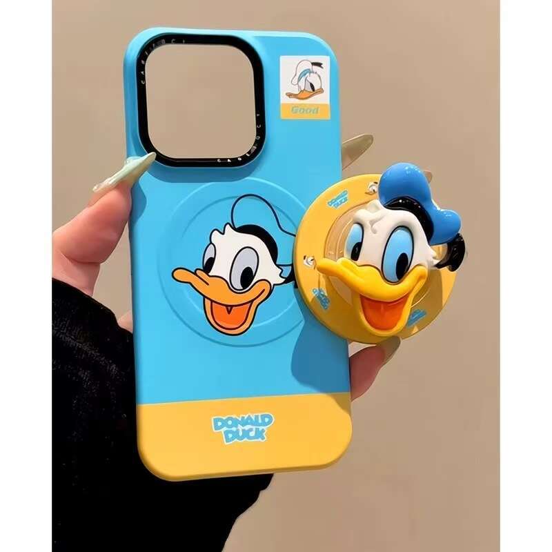 Cartoon Cute Donald Duck Magnetic Stand Compatible with iPhone 16 Pro Max Apple 15 Phone Case 14 New Model 13 S260128 420