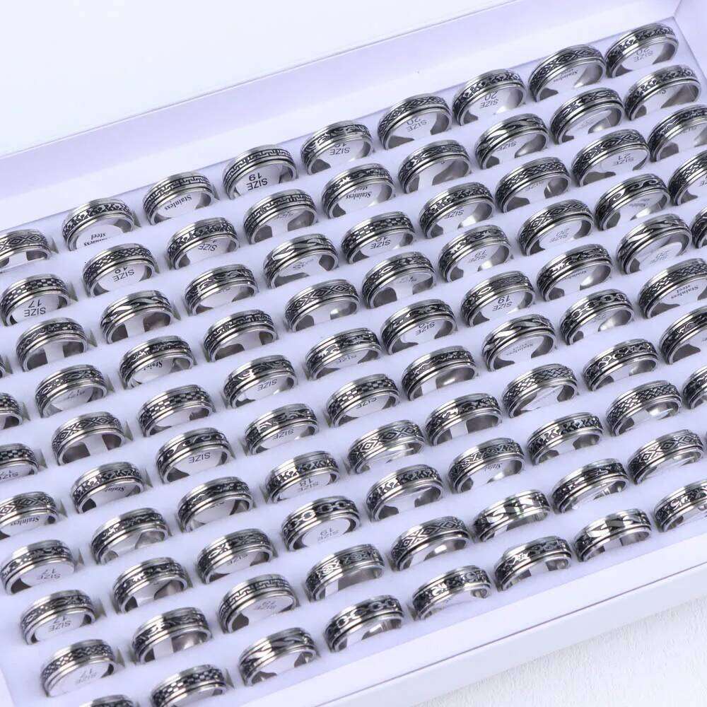 10pcs/lot Wholesale Fashion Simple Stainless Steel Ring For Men Women Beautiful Trendy Punk Jewelry Vintage Birthday Party Gifts XJ260127