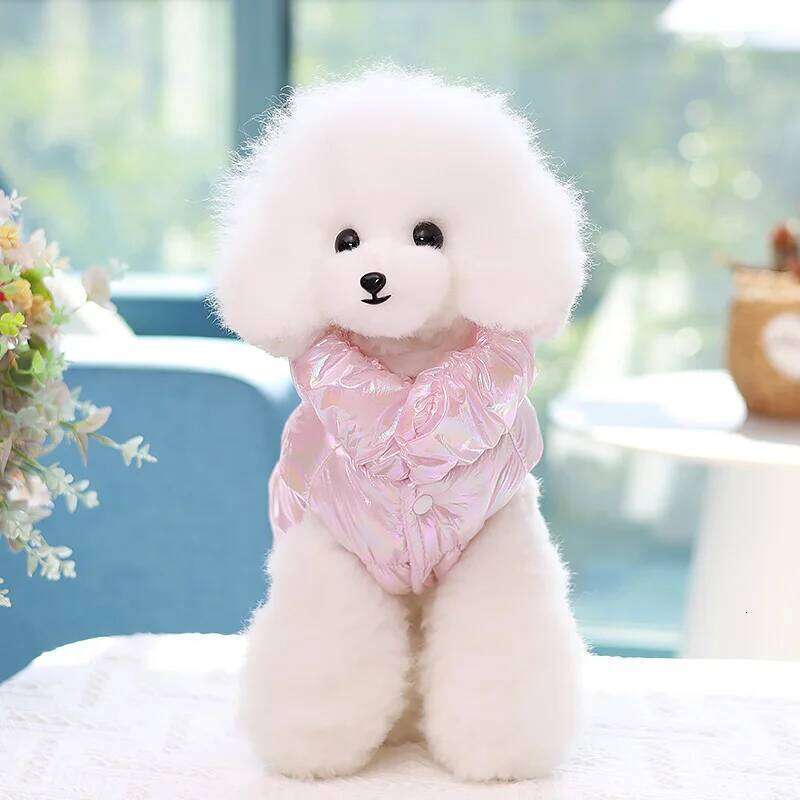 XS-XXL Cat Princess Vest Fleece Coat Warm Clothes Down Jacket for Small Medium Dog Pet Clothing Bulldogs Puppy Costume Coats XJ260127