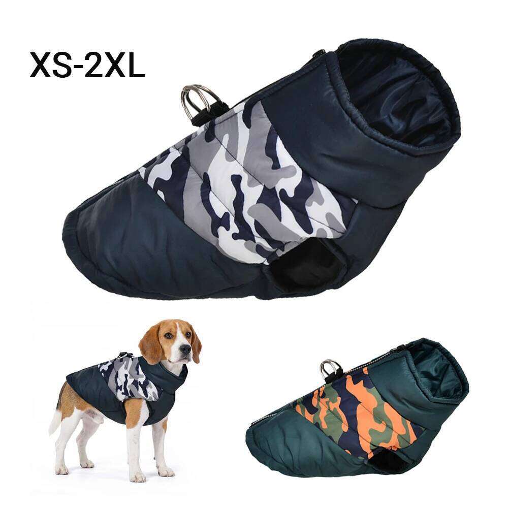 Winter Dog Jacket For Small Medium Dogs Windproof Pet Clothes Puppy Coat With D-ring Zipper Cat Vest Chihuahua Yorkie Costume XJ260127